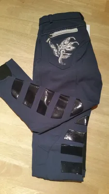 Produktbild von MONTAR Damenreithose Kniebesatz, blau navy mit Bambusfasern, Damengröße:Größe 40