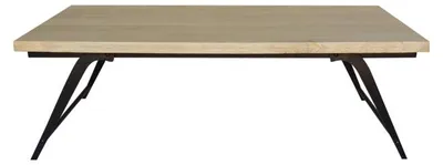 Image de Table basse Pomax Ohio, finition bois naturel, dimensions : L 125 x l 75 x H 38 cm