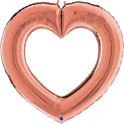 Produktbild von Shape Folienballon "Herz" Rosegold | 104 cm