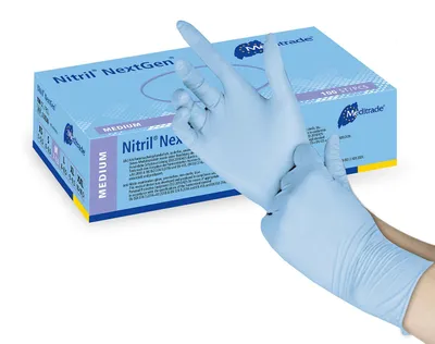 Produktbild von Meditrade Nitril NextGen Untersuchungshandschuhe blau Gr. M
