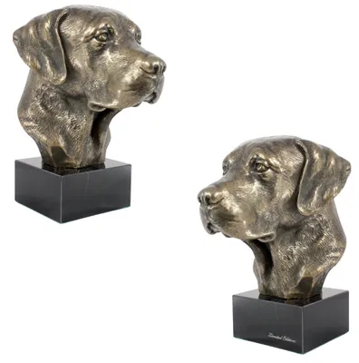 Image de Art-Dog Buste – Labrador Retriever – moulage en poudre de bronze et résine