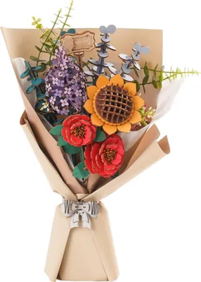 Image de RoboTime 3D puzzle en bois Bouquet
