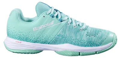 Productafbeelding van Babolat Sensa Padel-tennis schoenen, padelschoenen, sportschoenen, kleur: mint/turquoise/wit, artikelnummer: 3A1S26A757-8017, schoenmaat: 38 EU