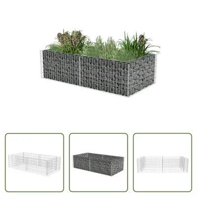 Produktbild von The Living Store Pflanzkübel Steinkorb 180×90×50 cm