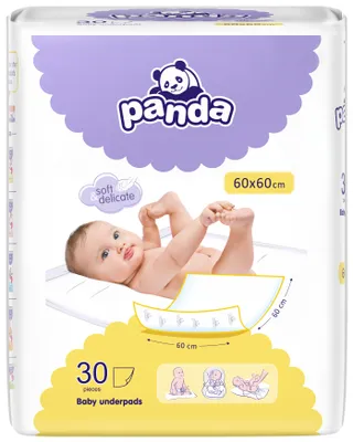 Produktbild von Panda Wickelunterlagen, 60 x 60 cm (30 Stück)
