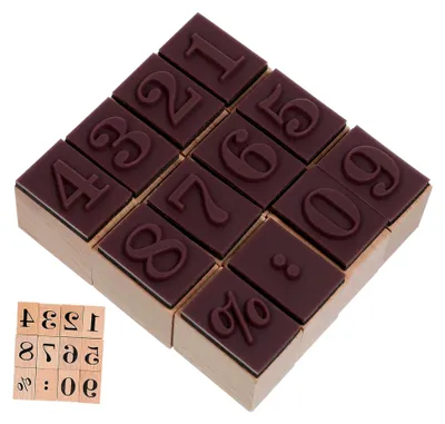 Produktbild von Zahlenstempel Holzstempel Satz Mit 10 Gummistempeln Für Scrapbooking Und Kartenherstellung Selbstgemacht Bastelzubehör Für Planer Und Notizen