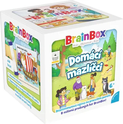 Produktbild von Asmodee Brainbox Haustiere Kartenspiel Gedächtnis- & Beobachtungsspiel 55 Karten