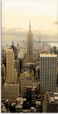 Produktbild von ARTland Glasbild Skyline Manhattan - New York Größe: 30x60 cm