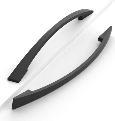 Produktbild von Schwarze Möbelgriffe - Schrankgriffe für Küchen und Kleiderschränke - 10 Stück - 160 mm