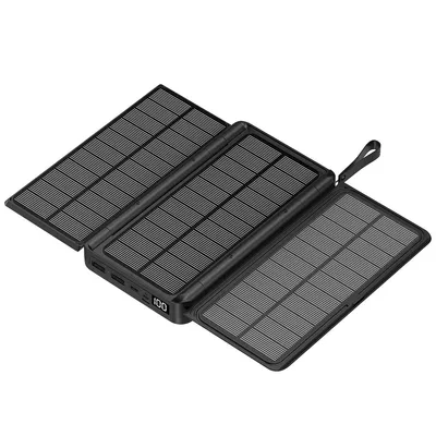 Produktbild von Robuste Solar-Powerbank 10.000 mAh – 20 W – USB-C PD – USB-A Schnellladung – Outdoor-Powerbank – IP65 – Orange