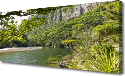 Produktbild von Tulup Leinwand-Bilder 125x50 Wandbild Canvas Kunstdruck See Natur