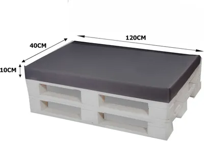 Image de Coussin de palette 120x40cm| coussin de siège| europallets| coussin de sol enfant| coussin de palette extérieur anthracite| Coussins de sol enfant