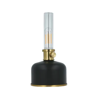 Produktbild von Dekorative Retro-LED-Öllampe, Nachttischlampe, kabellos, warmweißes Licht, Schwarz FLR-35 Forever Light