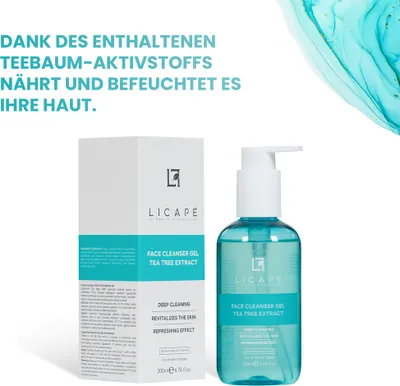 Produktbild von Licape® Reinigungsgel Gesicht | 200 ml | Abschminken & Gesichtsreinigung