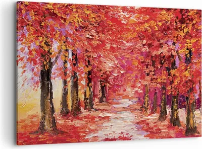 Produktbild von Bild auf Leinwand - Leinwandbild - Einteilig - Herbst Park Allee - 120x80cm - Wand Bild - Wanddeko - Wandbilder - Leinwanddruck - Bilder - Wanddekoration - Leinwand bilder - Wandbild - AA120x80-4292