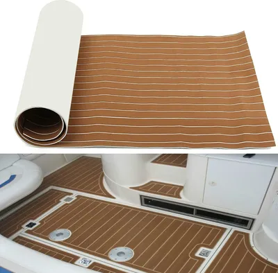 Obrázek produktu pro Eva pěnová teaková podlaha lodní koberec, protiskluzová rohož Samolepící námořní rohož Boat Decking Sheet pro lodě jachty lodní paluby motorové čluny 2400x900x6mm