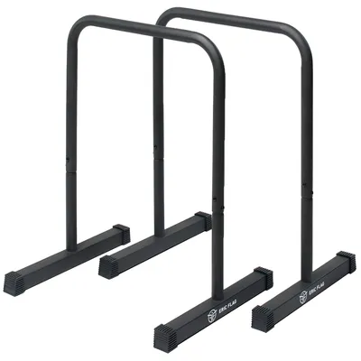 Zdjęcie produktu dla Drążki do podciągania, równoległe – wysokość 90 cm – stal nierdzewna – czarne