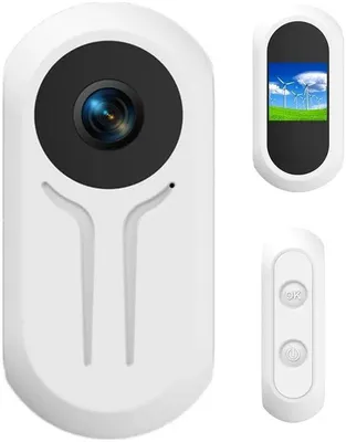 Image de Mini-miroir d'action avec écran Full HD, caméra magnétique, caméra portable à fixer au doigt, grande autonomie de la batterie, idéal pour les activités de plein air, les animaux de compagnie et les voyages.