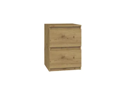 Produktbild von VBChome Nachttisch 30 x 30 x 40 cm Eiche Artisan Nachttisch mit 2 Schubladen für das Schlafzimmer Grifflose Büro Zimmer Modern Eiche Artisan