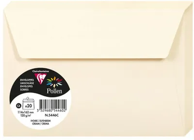 Image de Enveloppes Pollen C6 Pq./20 pcs ivoire