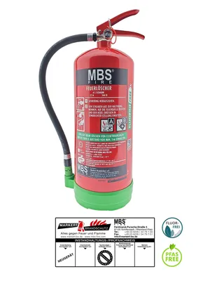Produktbild von 6l Schaum AB Feuerlöscher inkl. Halterung 27A = 9LE