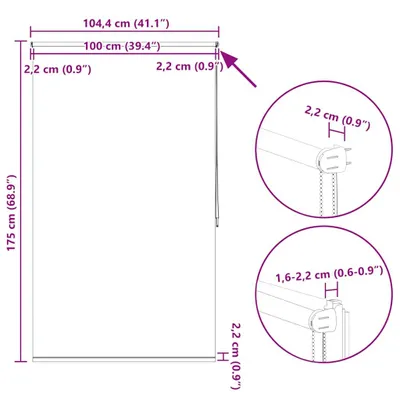 Productafbeelding van vidaXL Verduisteringsgordijn, 104,4 x 175 cm, stofbreedte 100 cm, beige