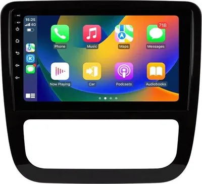 Zdjęcie produktu dla Radio samochodowe z Bluetooth i CarPlay do VW Volkswagen Scirocco (2008–2013) – Kompatybilne z Apple i Android – System stereo – System nawigacyjny – 2 GB pamięci RAM, 64 GB pamięci