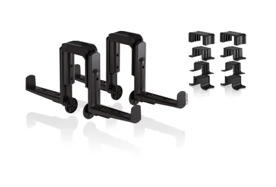 Produktbild von LECHUZA-Zubehör Balkonkastenhalter DUO + Adapter Set (4-teilig) schwarz | 4,5 x 48 x 20 cm | Für Balkonkasten BALCONERA | 19024