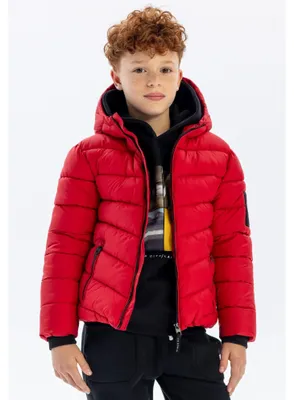 Produktbild von Minoti Sportjacke wattiert Kapuze Rot Gr. 92 für Jungen