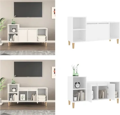 Immagine prodotto di vidaXL Mobile TV bianco 100x35x55 cm in legno - Mobile TV - Mobili TV - Mobili TV - Porta TV