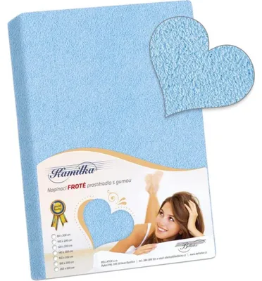 Obrázek produktu pro Prostěradlo froté - Modrá - 200x220