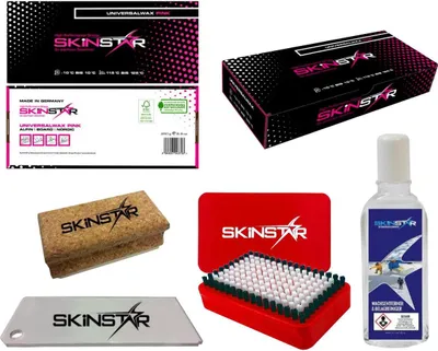 Immagine prodotto di Set per sciolinare SkinStar, sciolina universale, spazzola, raschietto, detergente – Set da 5 pezzi per sciolinare