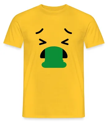Produktbild von Spreadshirt Emoticon Übergeben Kostüm Karneval Gruppenkostüm Männer T-Shirt, XL, Gelb