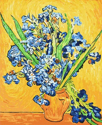 Produktbild von Malen nach Zahlen – Vase mit Iris 40x50 – Ideyka