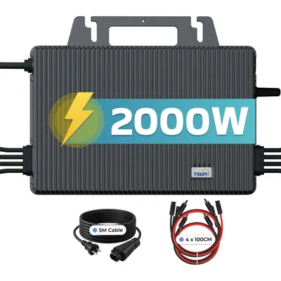 Produktbild von TSUN TSOL-MS2000 2000W Micro-Wechselrichter Inverter für Mini-PV Anlage Balkonkraftwerk Solarmodule Solarpanele inkl. Kabel