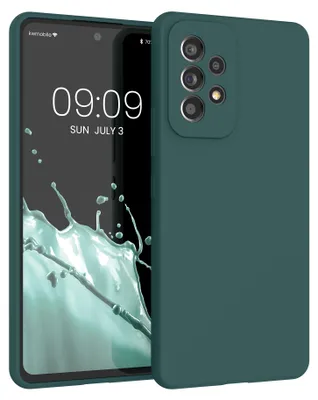 Produktbild von kwmobile Handyhülle für Samsung Galaxy A53 5G Hülle - Case Silikon - Kabelloses Laden - Schutzhülle Cover in Blaugrün