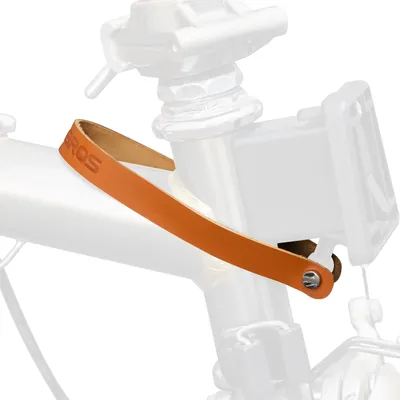 Produktbild von ROCKBROS Leder Schnellverschluss Griff für Brompton Leder Schnallenschloss Klappfahrrad Zubehör Braun