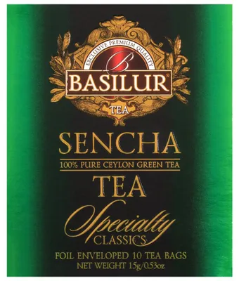 Zdjęcie produktu dla Herbata zielona Basilur Sencha koperty - 10 x 1,5 g
