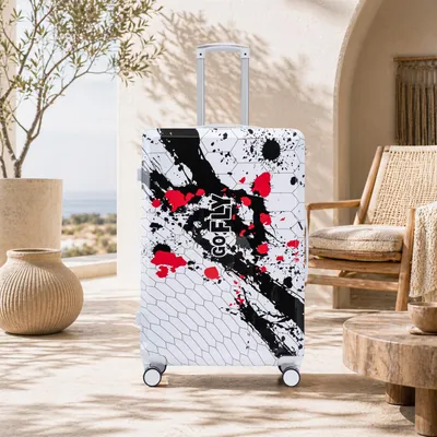 Produktbild von okwish 28‑Zoll Trolleys mit Zahlenschloss und bedrucktem, Klassische Koffer,Einzelstück,Schwarz