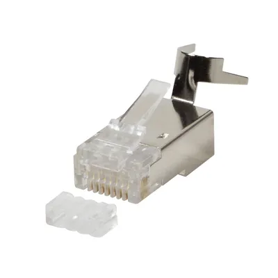 Produktbild von LogiLink RJ45 Stecker Kat. 6A/Kat. 8.1A geschirmt 50 Stück