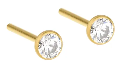 Produktbild von Ernstes Design Ohrstecker E459.WH Edelstahl poliert vergoldet