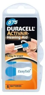 Produktbild von Duracell Activair Zinc Air 675 1.45 V (6er Blister)