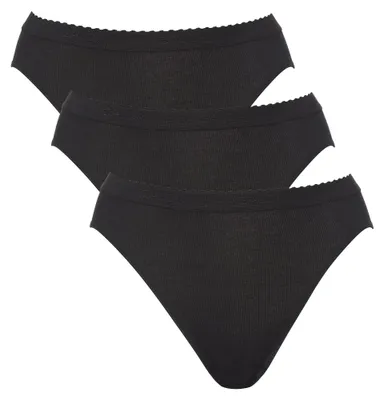 Produktbild von CALIDA Damen Minislip 3er Pack - Iconics, Brief, Baumwolle Schwarz S (40/42)