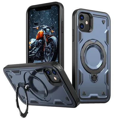Produktbild von iPhone 11 / XR Hülle - Coverup Armor Back Cover met MagSafe Compatible Kickstand - Blau