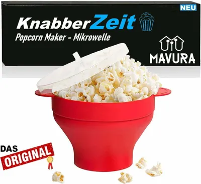Produktbild von KnabberZeit Popcornmaker Popcornmaschine Popcorn Maker Silikon für Mikrowelle
