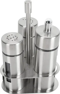 Produktbild von Gewürzstreuer 304 Edelstahl mit Sichtfenster Pfefferstreuer für Restaurant Home BBQ Salz 3 Flasche