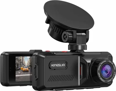 Productafbeelding van Dubbele dashcam met GPS, Full HD, voor- en achtercamera, bewegingsdetectie, parkeerfunctie en noodopname. 3,2" IPS-scherm