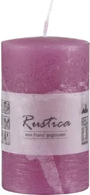 Produktbild von Rustikale durchgefärbte Kerze Pink, 100 x 50 mm, Stumpenkerze, rußarm, tropffrei, RAL Kerzengüte Qualität