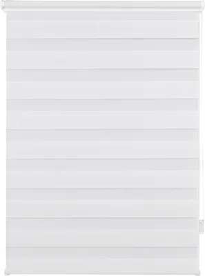 Produktbild von Fensterrollo Doppelrollo Klemmfix ohne Bohren mit Seitenzug Farbe: Weiß, Größe: 80x160 cm