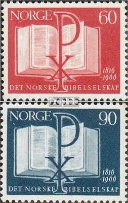 Produktbild von Briefmarken Norwegen 1966 Mi 541-542 (kompl.Ausg.) postfrisch Norwegische Bibelgesellschaft